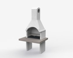 Sarom Fuoco - Betonnen barbecue - PIAVE - 80 x 103 x 198 cm