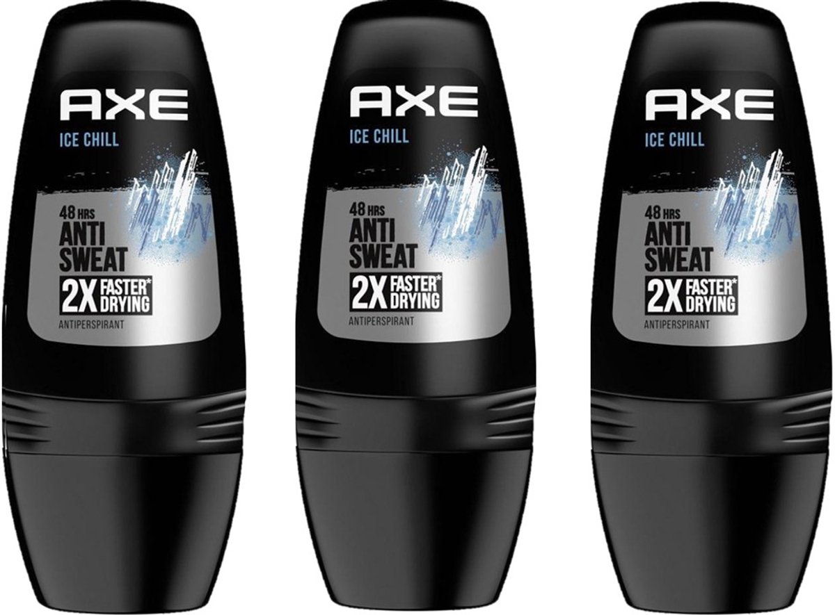Axe Deo Roller - Ice Chill Dry - Voordeelverpakking 3 x 50 ml