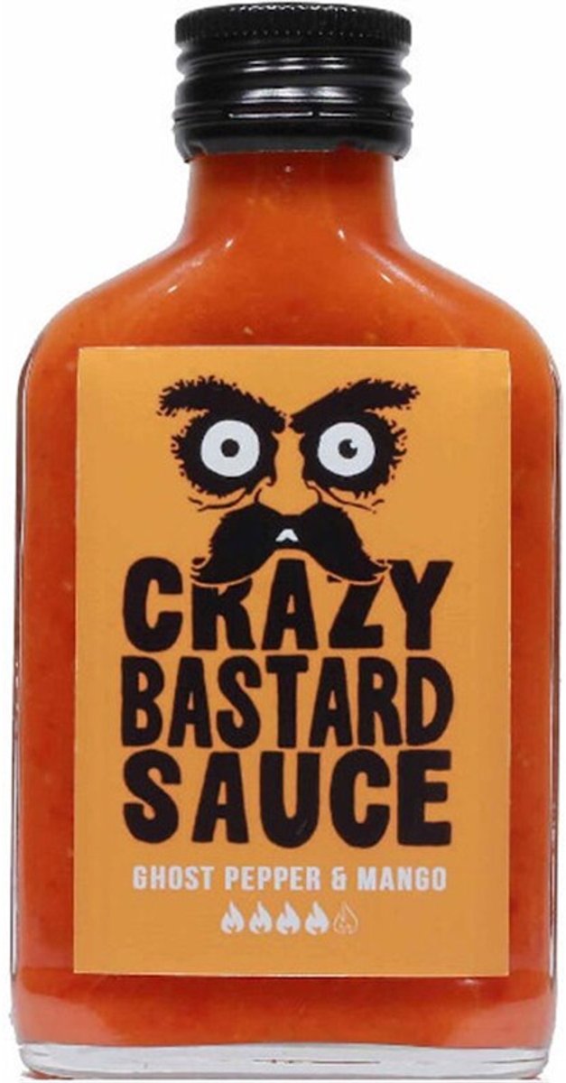Crazy Bastard Hot Sauce - Extreem Hete Ghost Pepper & Mango 100ml