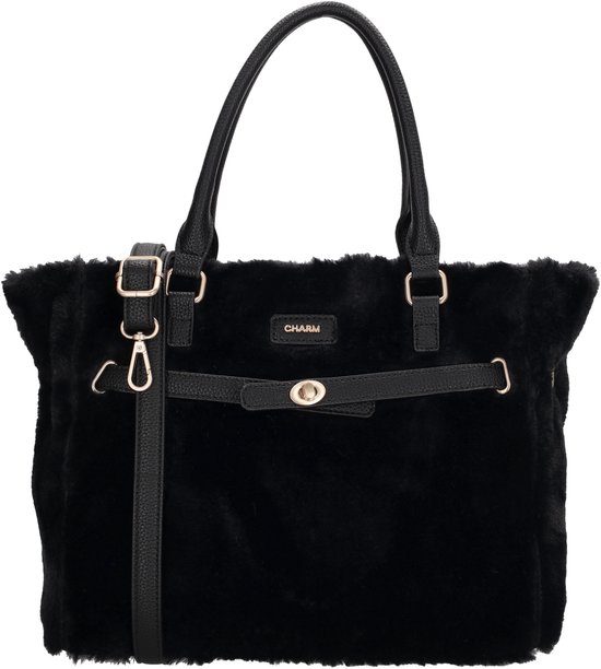 Charm London Alaska Shopper - Sac à bandoulière - Sac à main - Bont - Sac fourre-tout - Zwart