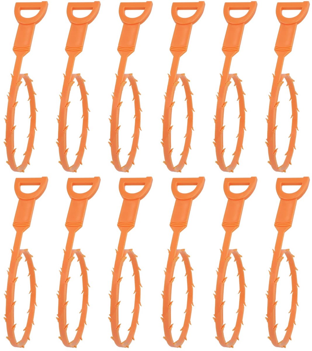 Flexibel ontstoppingsgereedschap, verwijdert effectief haar en vuil, 19,6 cm, 12 stuks