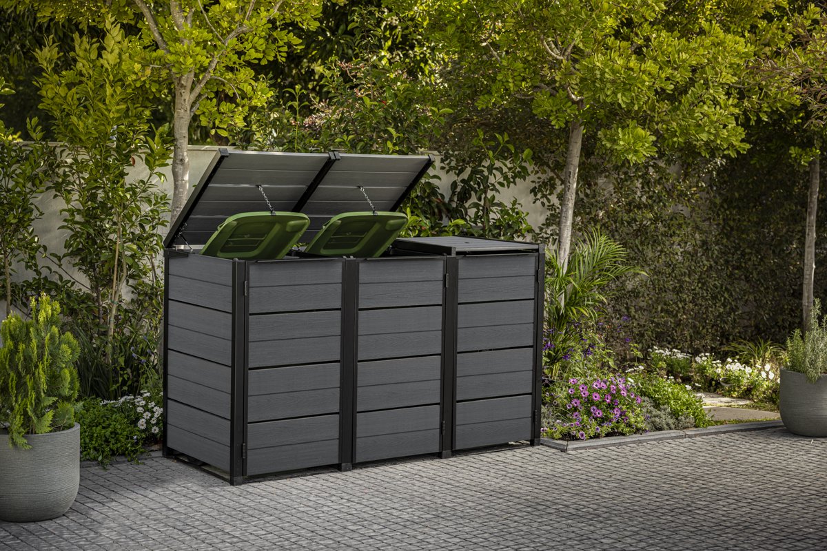 Keter Hide Away Containerberging - 4x 240L - Antraciet