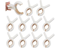 Set van 9 Grote Strandhanddoekclips – PP & Siliconen, Roestvrije Sterke Veren, Windbestendig, Brede Opening 4,5 cm – Voor Handdoeken, Dekens & Kleding