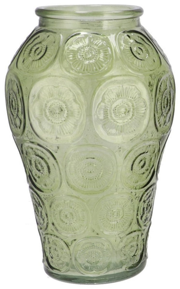 DK design Bloemenvaas Circle - boeket vaas - glas - zeegroen - 15 x 25 cm Salie groen