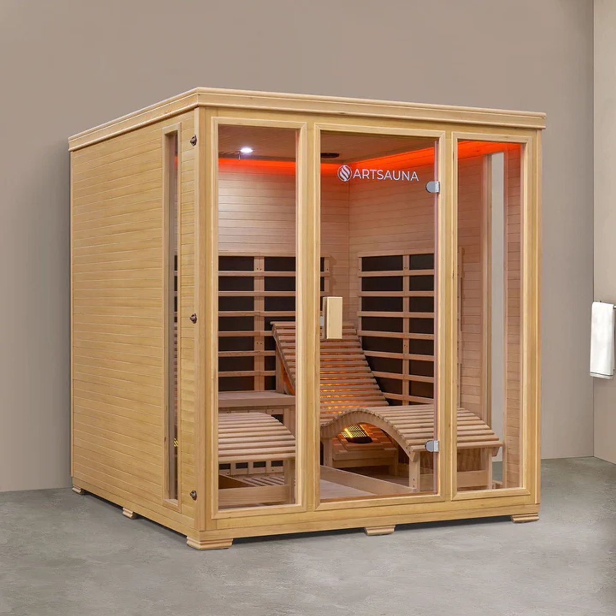 Infraroodcabine Billund - 170x190x 190 cm - Dubbele Technologie - 2 personen thumbnail 5