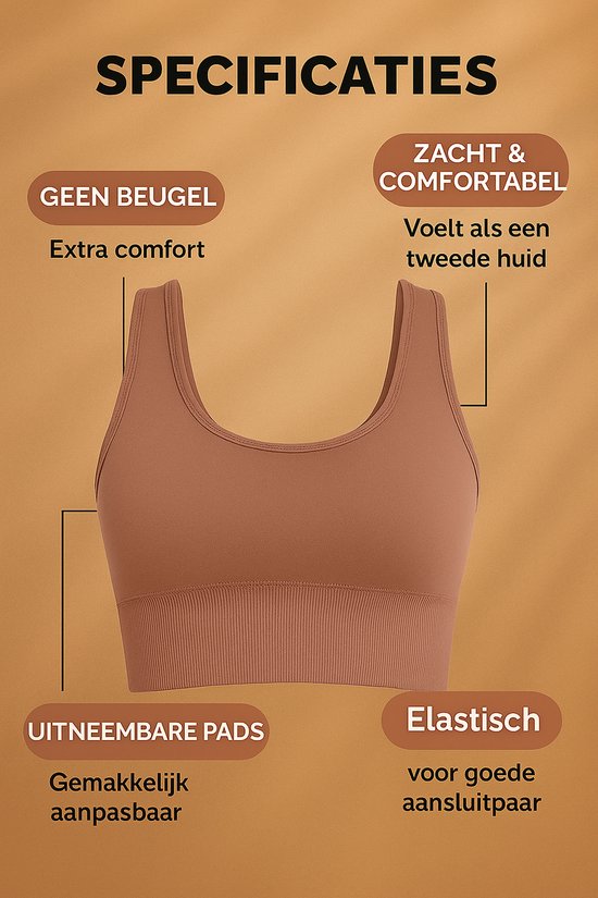 Gym Revolution - Soutien-gorge de sport - Soutien-gorge de Sport femme - Haut de sport femme - Haut de Soutien-gorge de sport de sport femme - Haut de sport femme - Vêtements de sport femme - Vieux rose taille L