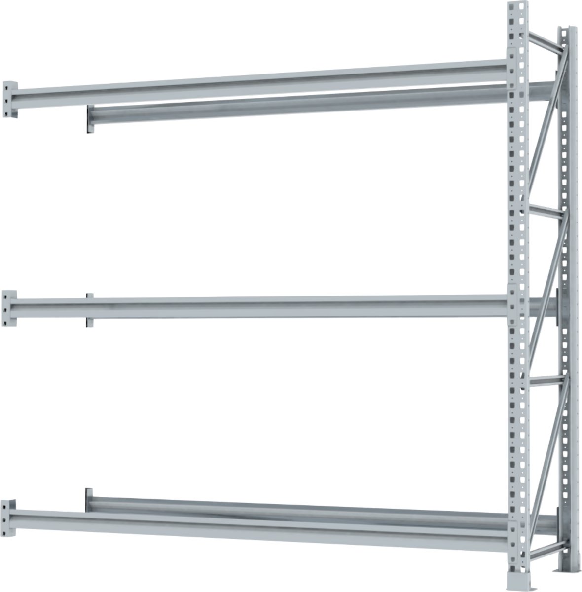 Povag Bandenstelling aanbouwmodel - 3 legniveaus - 200x214x60 cm - Gegalvaniseerd staal - 450 kg per legniveau - Stellingrek voor autobanden