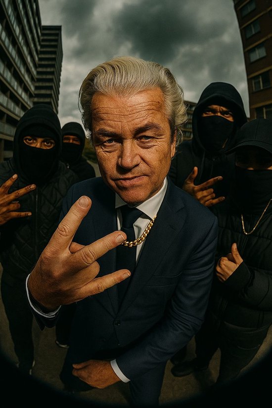 Geert Wilders Poster - Politiek Posters - Gangster - Nederland - Vrijheid - Wanddecoratie Woonkamer - 180 gram papier - XS6539AZ - Formaat 30 x 40cm