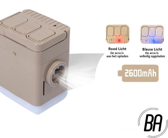 Best Active Automatisch Opblaasbare Bank - Draagbaar Camping Ligbed met Elektrische Pomp - 150KG Draagkracht - 180x75x58 cm - Comfortabel Outdoor Relaxbed - Luchtbed met ingebouwde Pomp - Beige van Merkloos — afbeelding 4