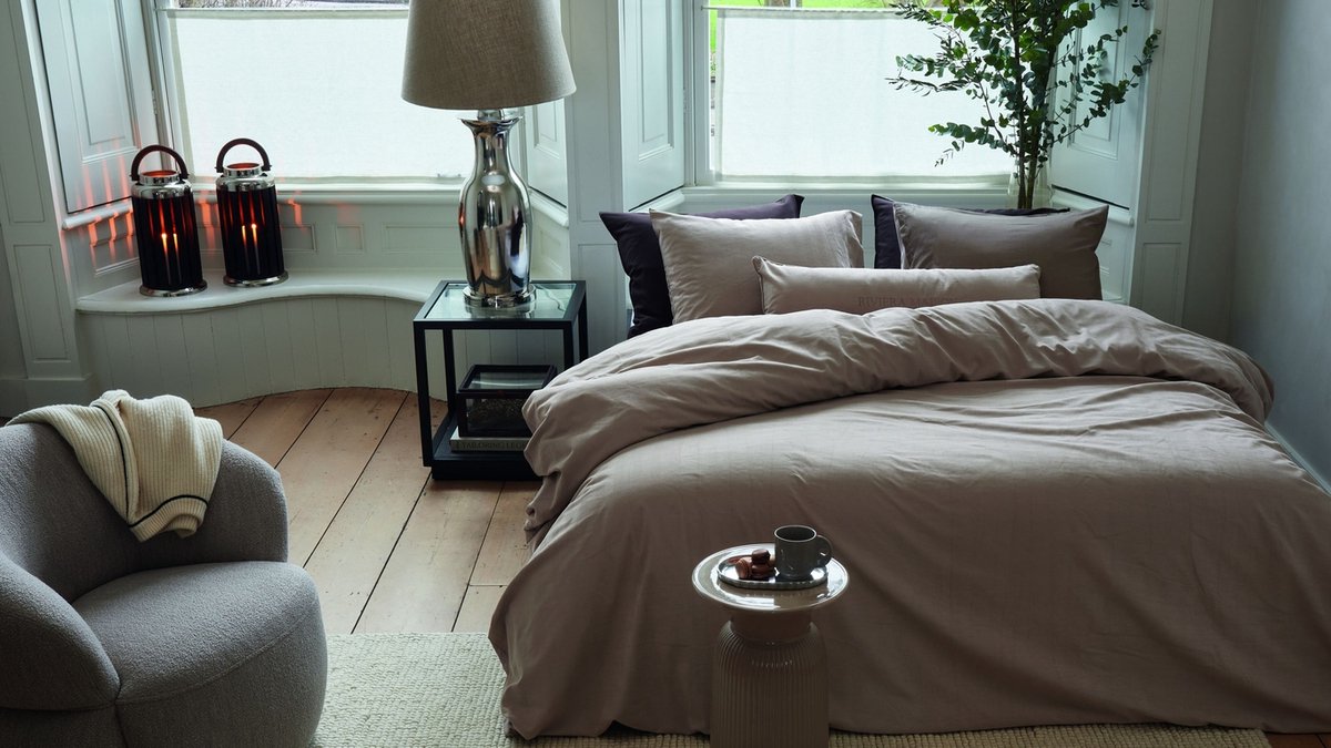 Rivièra Maison Connor dekbedovertrek - Tweepersoons - 200 x 200/220 cm - Zand