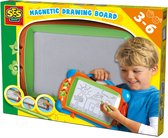 SES - Magnetisch tekenbord - Montessori Speelgoed - 25x34cm - met pen en 2 stempels - tekentablet - speelgoed 3 jaar