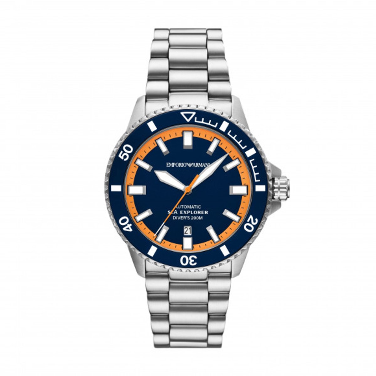Emporio Armani SEA EXPLORER Heren Horloge 42 mm - Zilverkleurig