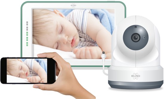 ELRO BC4000 Babyfoon Royale Full HD Babyfoon met XL Touch Screen en App - Mint