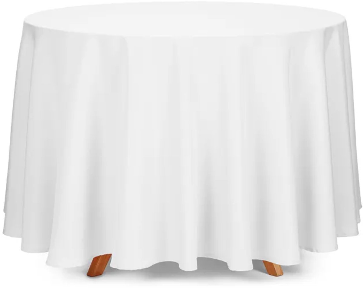 Rond Tafelkleed Wit - 230cm