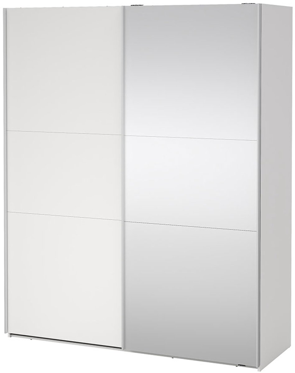 Como schuifdeurkast 2 deuren 180x220cm wit.