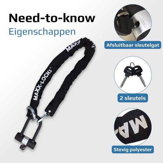 Maxx-Locks Tirau Art 4 Motorslot / Scooterslot + ART 4 Muuranker - Kettingslot met Loop en Beugelslot - Art Gekeurd Slot voor Motor en Scooter & Brommer - 300 cm van Maxx-Locks — afbeelding 5