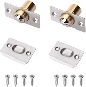 2 stuks - Deurslot - Deur magneet - Ball Catch - Roller Ball Meubel deurvergrendeling - met schroeven - Verstelbare - Meubelslot - Snapslot - Druksnapper