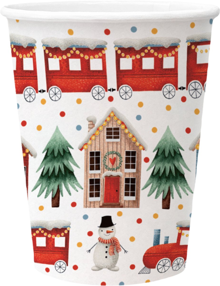 PAW - Papieren bekers - Cozy Christmas Town