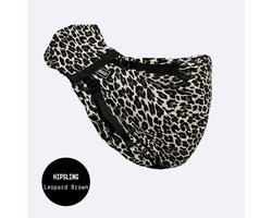 ByKay Hipsling - baby draagzak heup - ergonomisch - tot 15kg - buik en heup - Leopard Brown