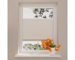 Plissegordijn Thermo - Verduisterend - 25 mm - Sand - 60 x 130