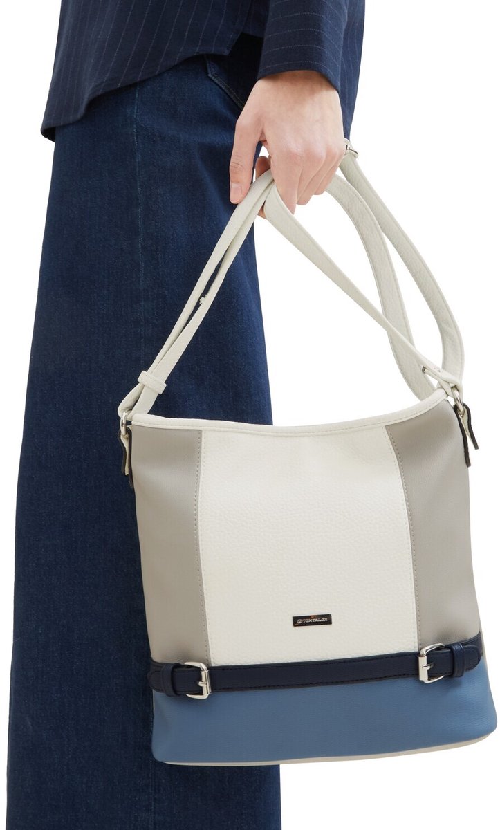 Tom Tailor - TTJUNA buideltas met kleurblokjes - Maat ONESIZE - denim blue