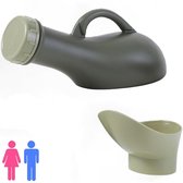 Unisex urinaal met schroefdeksel - 1 liter inhoud - Urinefles - Plasfles - Urinaal - Plasbuis - Urinefles - Urinaal Met Handvat - Urinaal mannen - Urinaal heren - Mannen met deksel - Afsluitbaar - Kunststof plasfles - Urinefles met deksel
