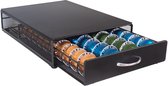 Gadgy Porte-capsule pour 40 tasses Tasses à café - Porte-tasse à café avec tiroir - Zwart - Inox