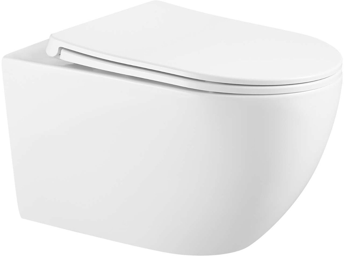 kielle Gaia - Hangend toilet met SoftClose zitting, Rimless, wit 30115002
