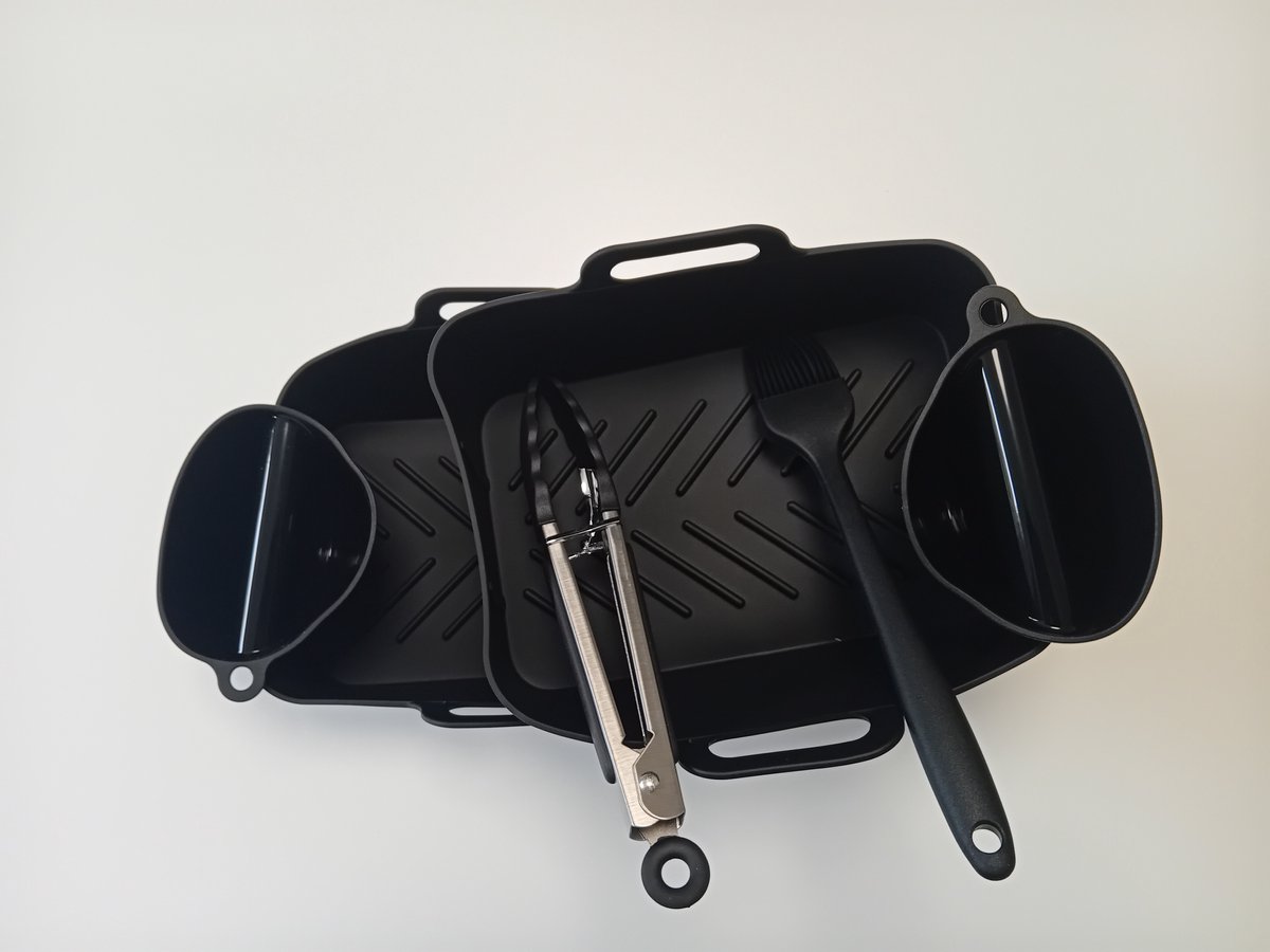 Siliconen Airfryer Accessoires – 20cmX12.8cm – 2 Stuks – Non-stick & Duurzaam – Herbruikbaar Alternatief voor Bakpapier – Ovenschaal & Mandvorm – Geschikt voor Philips Airfryer