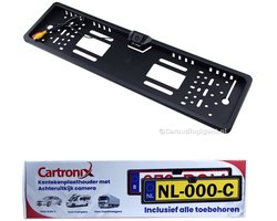 Cartronix RV-400 kentekenplaathouder met camera | Voor Auto - Camper - Vrachtwagen | Zwart | HD Camera