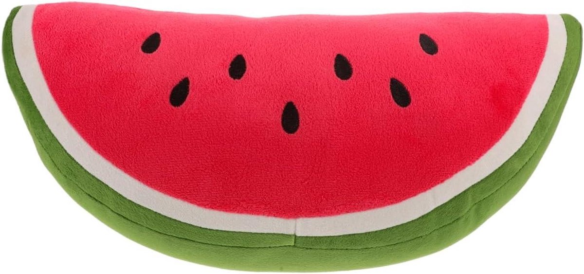 Inovra Plus - Watermeloenkussen harig pluche fruitzacht kussen - schattig pluche dier - watermeloenkussen pluche fruit (95 karakters)