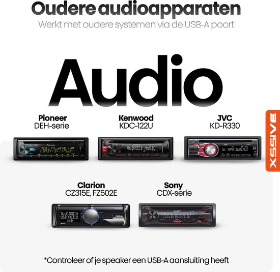 Xssive BTR01 Audio Bluetooth Receiver - USB naar Draadloze Audio Bluetooth Ontvanger - Auto Carkit - Voor Oude Speaker, Stereo Set, Auto Radio, Autoradio van Xssive — afbeelding 4