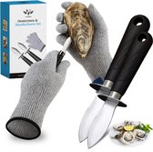 Vestifex® Oestermes Set - Oesterhandschoen - Oester Set Handschoen - Snijwerende Handschoenen - Inclusief Gratis 10 Recepten