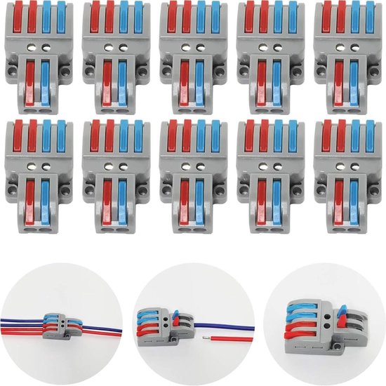 flintronic 2-polige kabelconnector, stekker, 12 stuks autostekker, steekverbinding, 18-24 AWG draad-snelsplit-connector, kabelkrimpaansluiting, waterdichte kabelconnector, F4-3486092