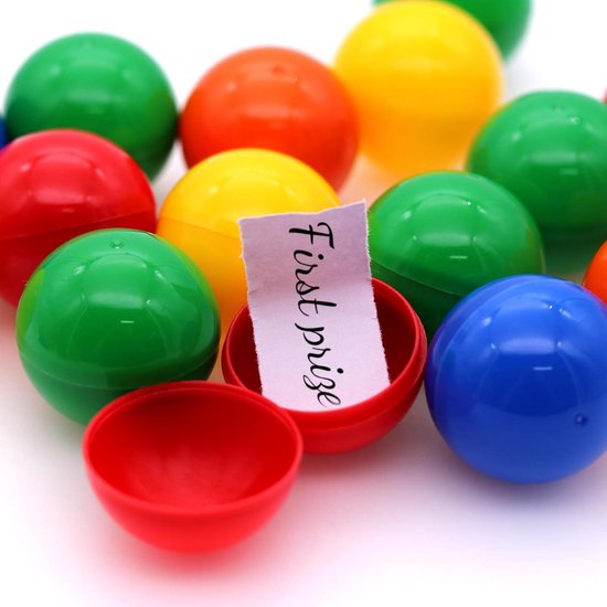 50 stuks holle loterijballen, diameter van 3 cm, ballen om te vullen, bingo- ballen, speelballen, deelbare plastic ballen, zonder getal, voor spelfeest, cocktailparty, verjaardagsfeest, kerstfeest