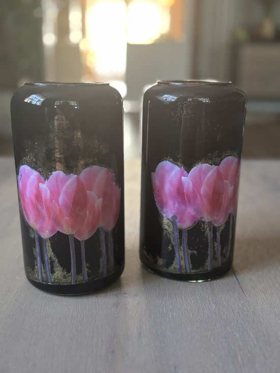 Tulipe Noire – Handgemaakte zwarte vazen