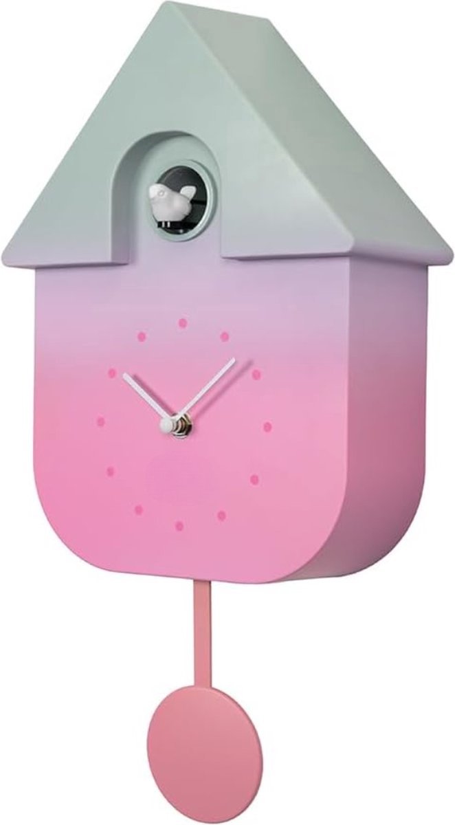 Thuys – Koekoeksklok Modern – Wandklok – Woonkamer Klok – 42 x 22 x 8cm – Veelkleurig