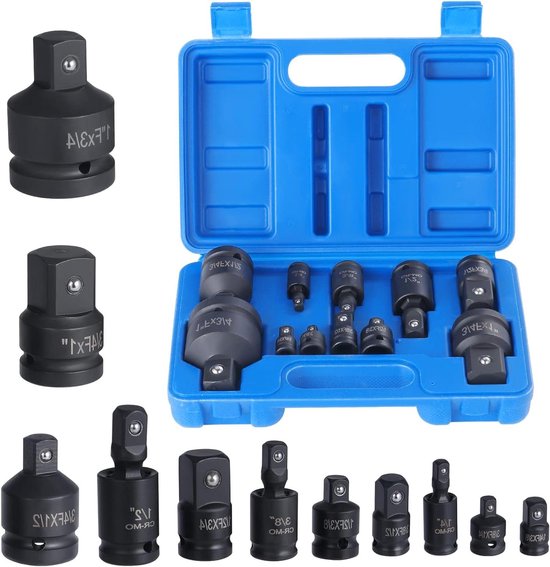 Inovra Plus - Adaptateurs et réducteurs de tournevis à chocs pour clés à douilles 1/4' 3/8' 1/2' 3/4' Joint d'impact Universal - Ensemble durable avec adaptateur.