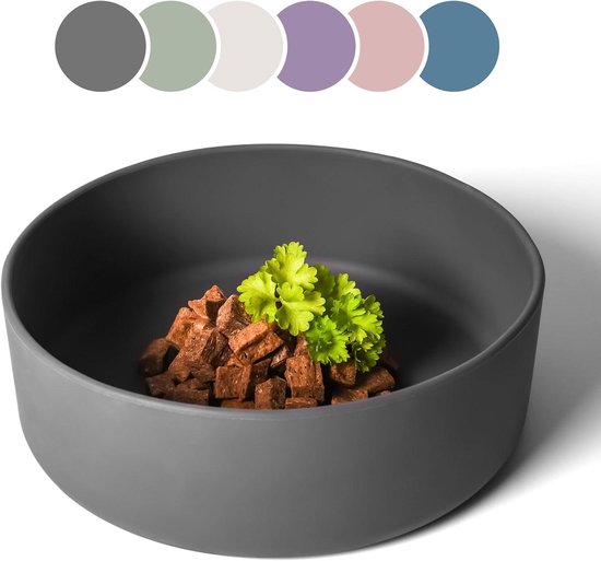 ne&no® Siliconen hondenbak 1200 ml met deksel voor kleine en middelgrote honden | luchtdichte sluiting in de koelkast | antislip voerbak | hondenbakset