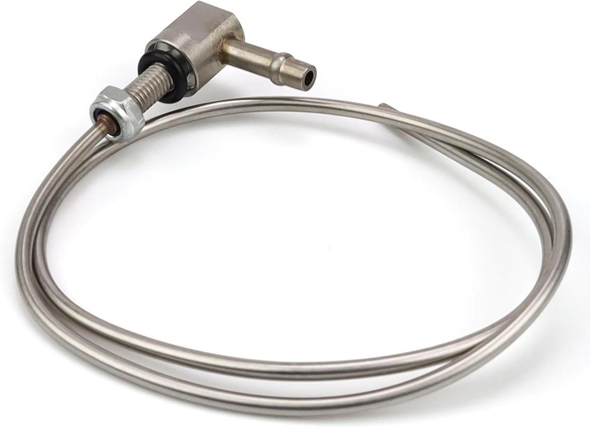 Allecto Plus - Tankontnemer 50 cm voor voertuigen, machines en apparaten - RVS brandstofleiding - 5 mm x 3 mm