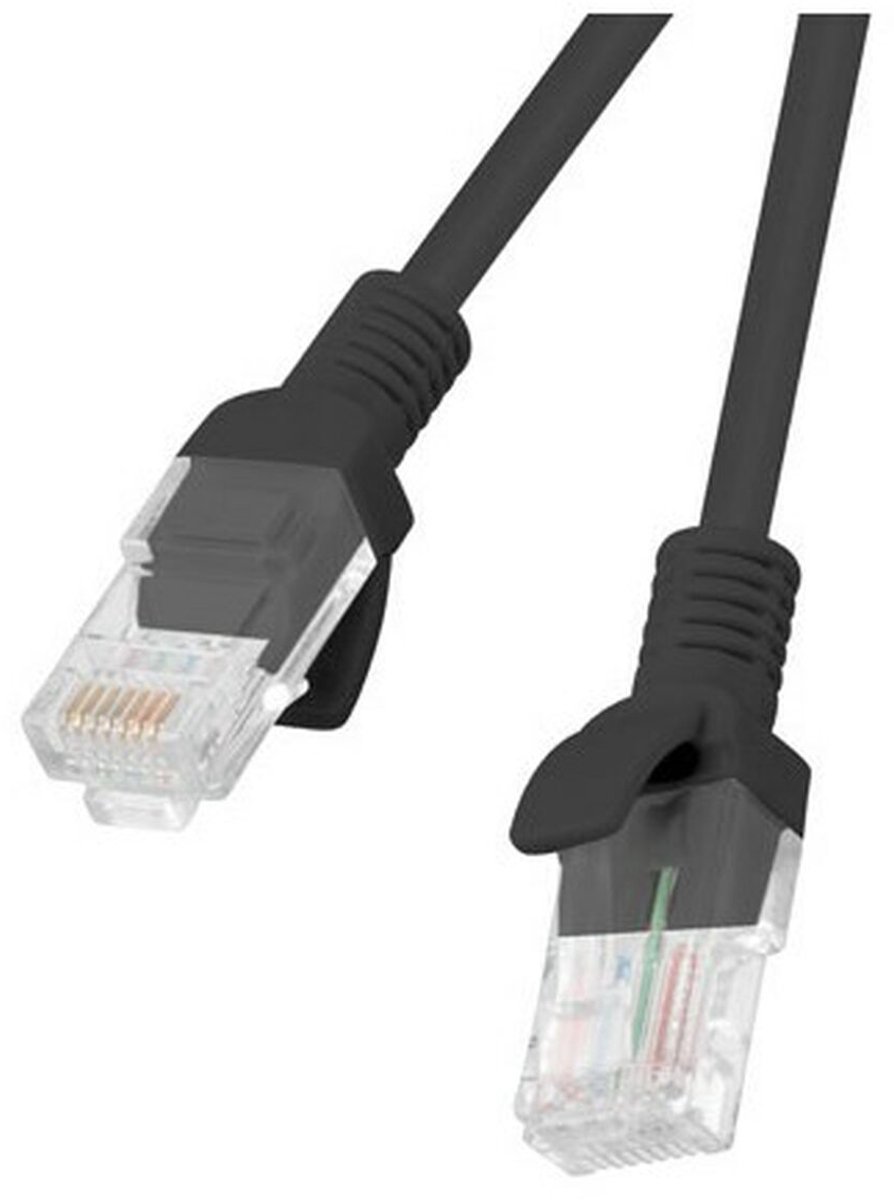 Stevige UTP-netwerkkabel categorie 6 Lanberg PCU5-20CC-0050-BK Zwart 50 cm