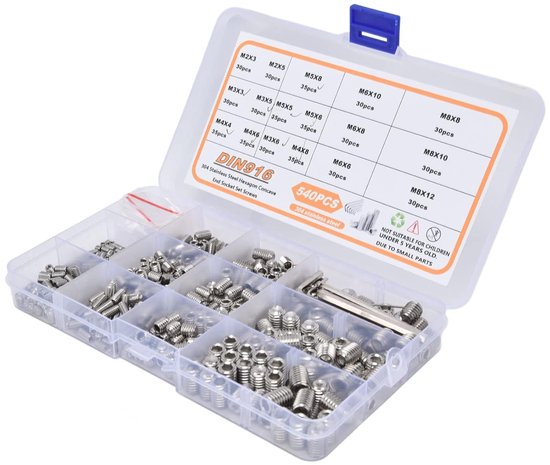 Foto: Zeshoekige stelschroef stelschroef m2 m8 zeshoekige schroef holle hulsbout basiskoploze schroef interne zeskantstiftschroef reparatiegereedschap 304 schroefaccessoires