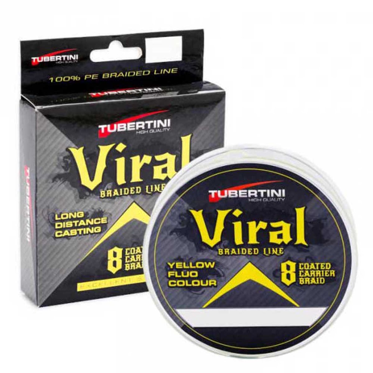 Tubertini Viral 150 M Gevlochten Vislijn Transparant 0.100 mm