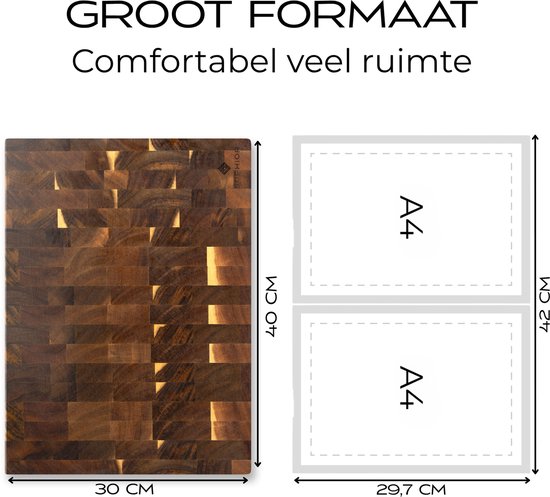 SOPHIOR Bloc à découper | Bois d'acacia | Durable et robuste