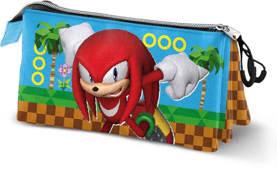Sonic The Hedgehog Knuckles Run-Estuche Portatodo Triple, Multicolor main image 0