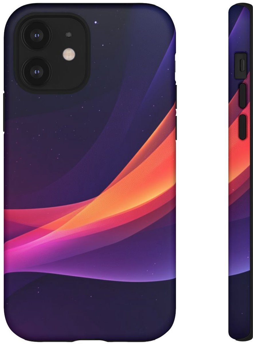 Abstracte Kleurrijke Golfpatronen – Telefoonhoesje Geschikt voor iPhone 12