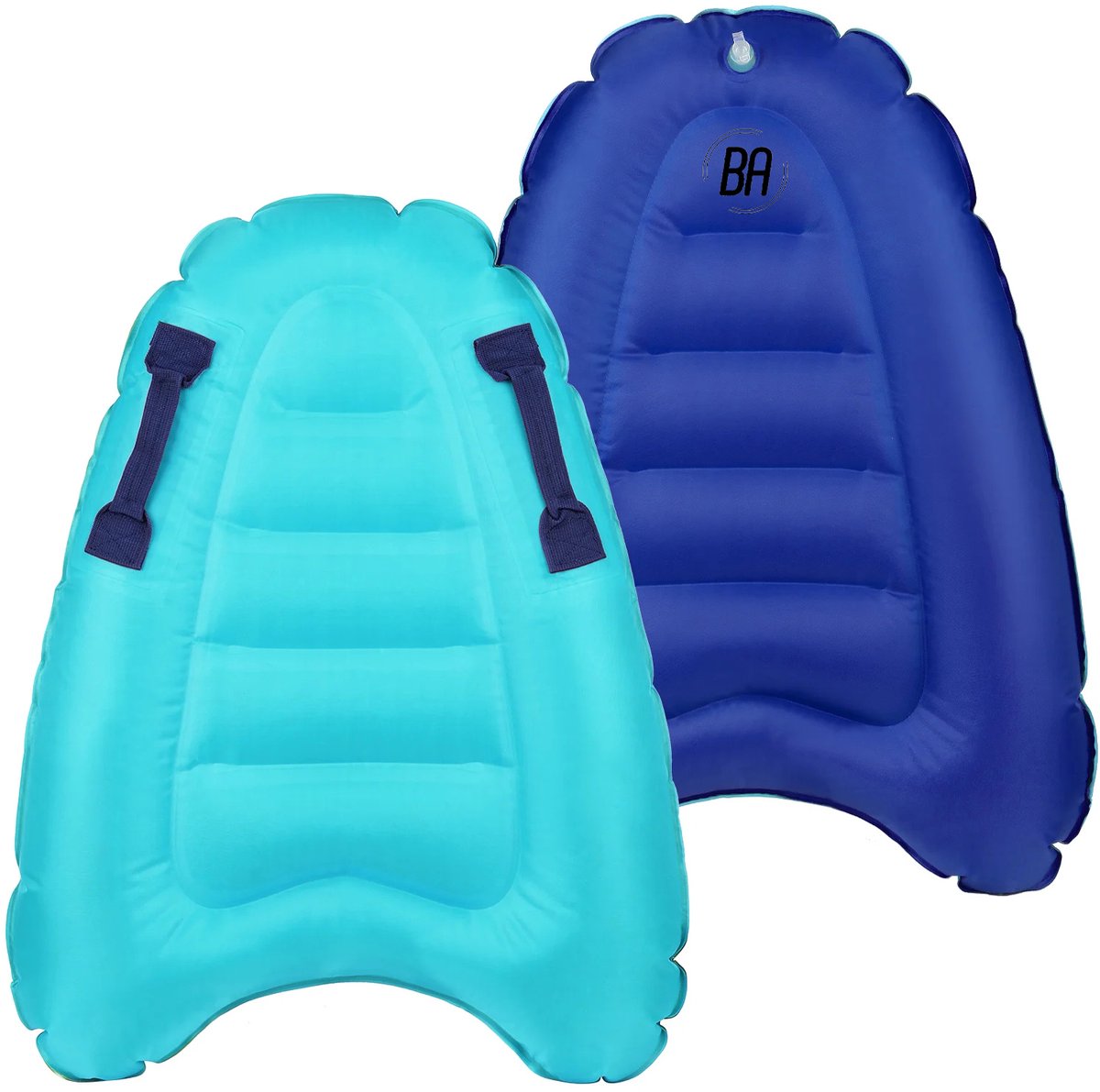 Best Active Bodyboard - Aqua - 67×52×13 cm - Voor Kinderen & Volwassenen - Opblaasbaar - Lichtgewicht & Duurzaam - Geschikt voor Zee & Golven