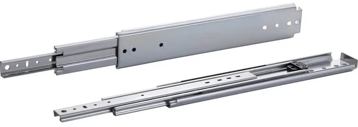 Set ladegeleiders 100cm 40" volledig uittrekbaar en 250 kg belastbaar - 2 st. heavy duty kogelgelagerde camper lade geleiders 1000 mm 40 inch lang sterk zwaar robuust