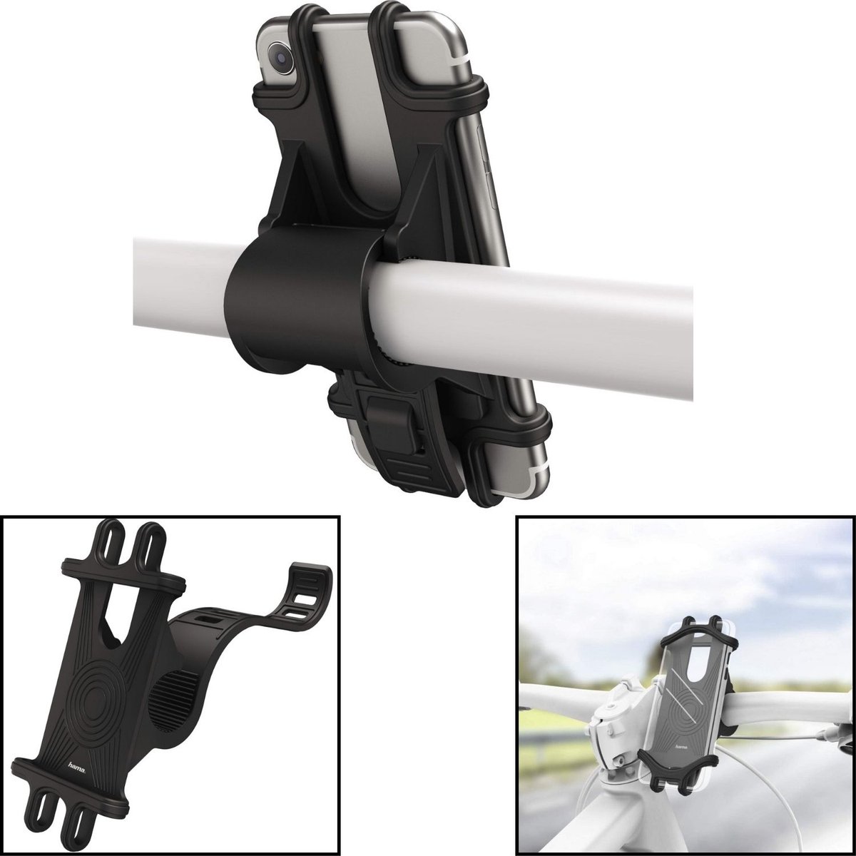 Hama Uni-smartphone-fietshouder voor apparaten met tot cm breedte / 14cm hoogte