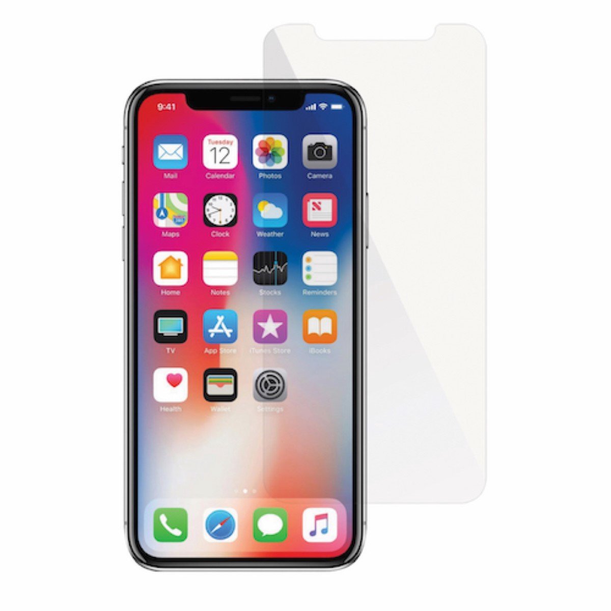 Macally Tempered glass screen protector voor iPhone Xs Max - schermbeschermer